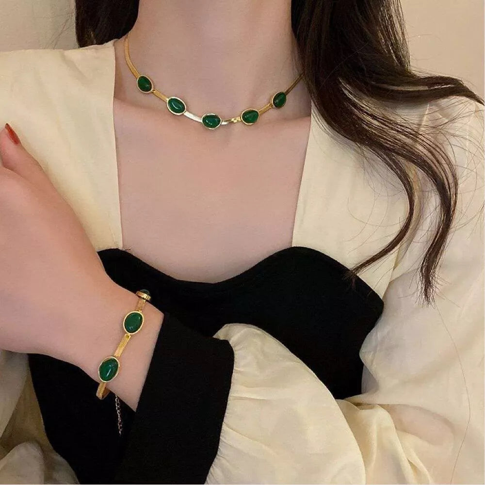 Get 2 Crystal Stone Holder Necklace