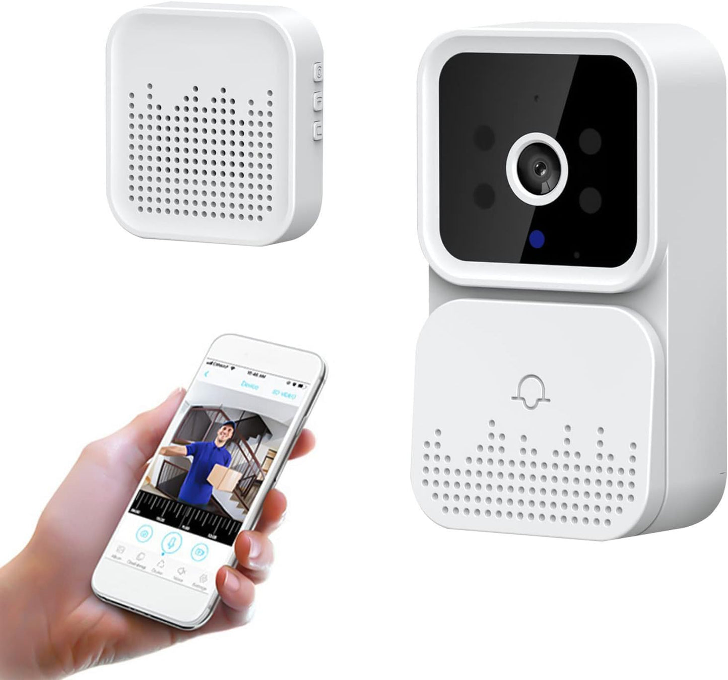Wireless and smart video doorbell