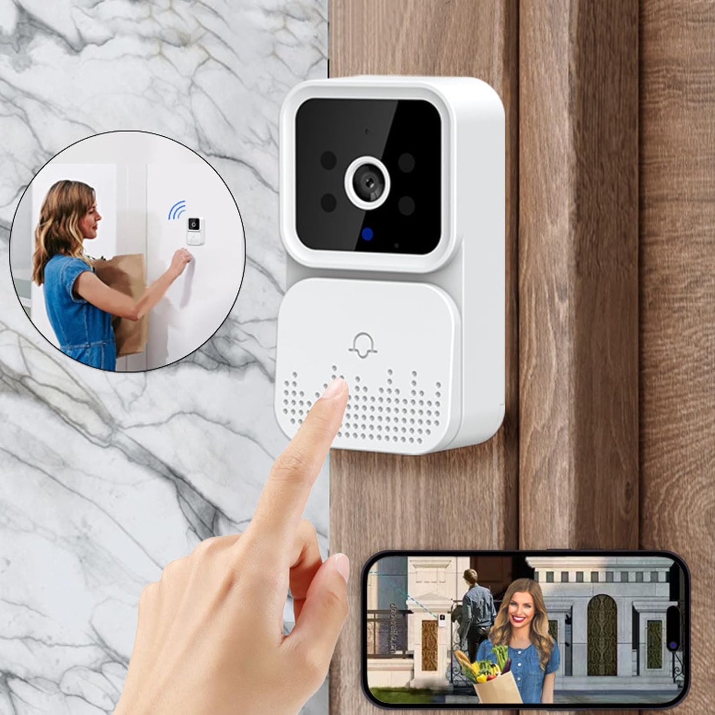 Wireless and smart video doorbell